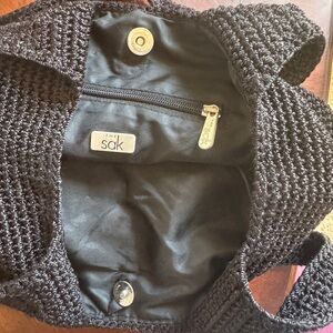 The Sak Black Knit Handbag